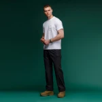 Футболка Basic Military T-Shirt. HMMWV. Cotton and Elastane, білий з принтом 5