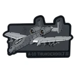 Патч (шеврон) «A10 Thunderbolt 2» від Patch hunter. М’який ПВХ пластик. Сірий