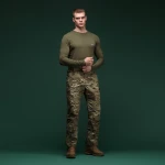 Кофта-лонгслів Ukrarmor Pulse Longsleeve. Cotton and Elastane. Олива 3