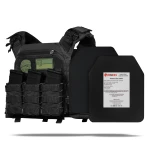 Бронежилет 4 уровня NIJ (PRO). Вес 6.1 кг. Керамические плиты Elmon 2.8 кг. Черный