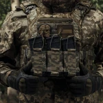 Потрійний еластичний підсумок для магазинів АК/АR відкритого типу з кріпленням MOLLE. Піксель (мм-14) 7