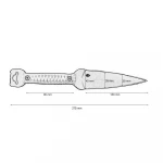 Тактичний ніж Акінак Blade Brothers Knives з чорним полімерним покриттям 6