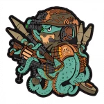 Патч (шеврон) «Осьминог» от Brand Element. Мягкий ПВХ пластик