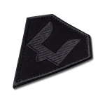 Шеврон (нашивка) двозуб Сил специальных операций ВСУ, 9х7.5 см. Серо-черный 2