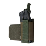 Боковой левосторонний эластичный подсумок для магазинов АК/АR и турникетов открытого типа с креплением на липучке. Олива 7