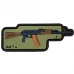 Патч (шеврон) «AK-74» от А.Т.А.К.А. Мягкий ПВХ пластик. Олива