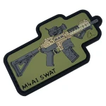 Патч (шеврон) «M4A1 Swat» от А.Т.А.К.А. Мягкий ПВХ пластик. Олива 3