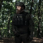 Одинарний еластичний підсумок під магазини АК/АR відкритого типу. Кріплення MOLLE. Чорний 3