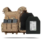 Бронежилет 4-го класса (PRO). Вес 7.3 кг. Стальные плиты 3.4 кг. Койот