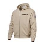 Зип-худи «War Eyes» от libkos×ukrarmor. Бежевый