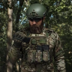 Одинарный эластичный подсумок под магазины АК/АR открытого типа. Крепление MOLLE. Мультикам 6