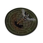 Шеврон (нашивка) Военная разведка Украины, 9х9 см. Олива 3