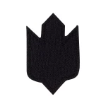 Шеврон (нашивка) Тризуб ВСУ, 8.5х5.5 см. Красно-черный 4