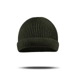 Шапка в’язана Docker Hat. Cotton and wool. Olive 4
