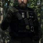 Одинарний закритий підсумок з клапаном під магазин АК/АR. Чорний. 2