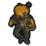 Патч (шеврон) «Малюк народжений для війни Halloween edition» від Sanchi. М’який ПВХ пластик