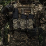 Одинарный эластичный подсумок под магазины АК/АR открытого типа. Крепление MOLLE. Пиксель (мм-14) 8