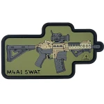 Патч (шеврон) «M4A1 Swat» от А.Т.А.К.А. Мягкий ПВХ пластик. Олива