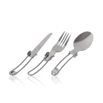 Набор кемпинговых столовых приборов Skif Outdoor Trinity. Раскладные, стальные