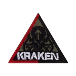 Шеврон (нашивка) Kraken, 8.5х9 см. Треугольный
