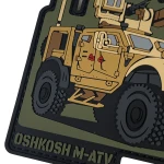 Патч (шеврон) «Oshkosh M-ATV» от Patch hunter. Мягкий ПВХ пластик мягкий. Койот 2