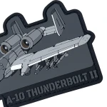 Патч (шеврон) «A10 Thunderbolt 2» від Patch hunter. М’який ПВХ пластик. Сірий 3