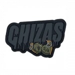 Патч (шеврон) «Chizas» від A.T.A.K.A. x SANCHI. М’який ПВХ пластик. Чорний