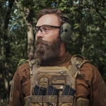 Активні навушники Walker's Razor Patriot OD Green з наголів'ям. Виробник США 6