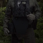 Противоосколочный фартук 1-го класса защиты (с баллистическим пакетом). Размер L. Черный 9