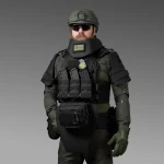 Плечовий захист з балістичними пакетами 1-го класу. STANAG 2920. Чорний 7