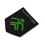 Шеврон (нашивка) Хартия на липучке, 8.5х7 см. Черно-зеленый 3