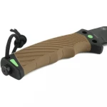 Нож Ganzo G8012V2 коричневый с паракордом и кресалом. Углеродистая сталь 4