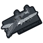 Патч (шеврон) «A10 Thunderbolt 2» від Patch hunter. М’який ПВХ пластик. Сірий 4