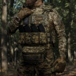 Одинарний підсумок під магазин АК, пластикова основа. MOLLE інтерфейс. Піксель (ММ-14) 8