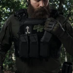 Потрійний еластичний підсумок для магазинів АК/АR відкритого типу з кріпленням MOLLE. Чорний 7